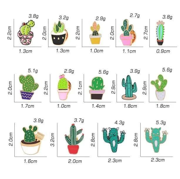 Cactus Collection Pins — view 2 Cactus Collection Pins — view 2