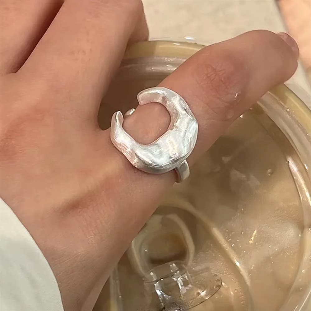 Crescent Chunky Ring — view 2 Crescent Chunky Ring — view 2