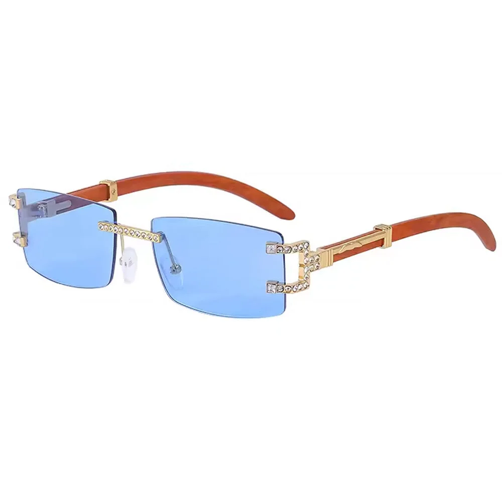 Y2K Square Frameless Sunglasses — view 1 Y2K Square Frameless Sunglasses — view 1