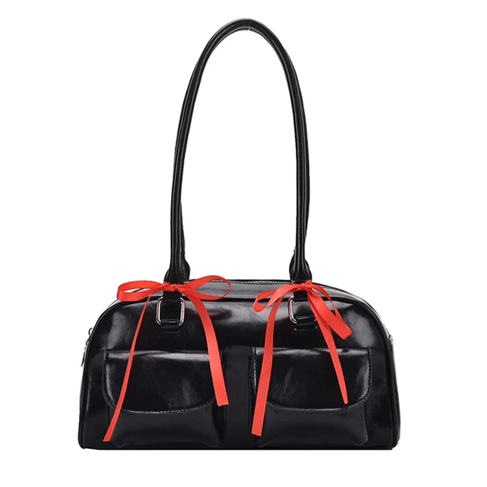 Y2K Shoulder Bag With Bows — view 1 Y2K Shoulder Bag With Bows — view 1