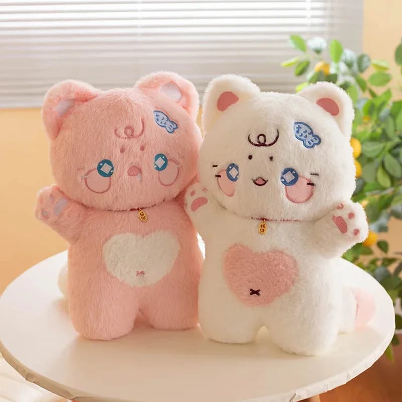 Kawaii Heart Belly Cat Plush Toy — view 1 Kawaii Heart Belly Cat Plush Toy — view 1