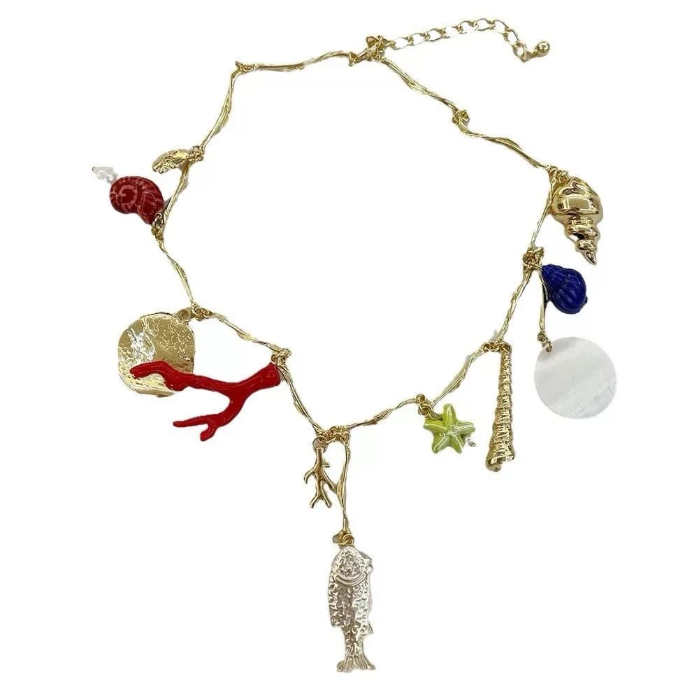 Mermaidcore Aesthetic Pendant Necklace — view 2 Mermaidcore Aesthetic Pendant Necklace — view 2