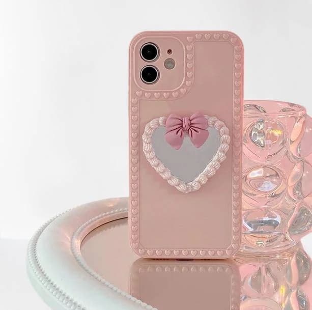 Heart Shape Mirror IPhone Case — view 1 Heart Shape Mirror IPhone Case — view 1