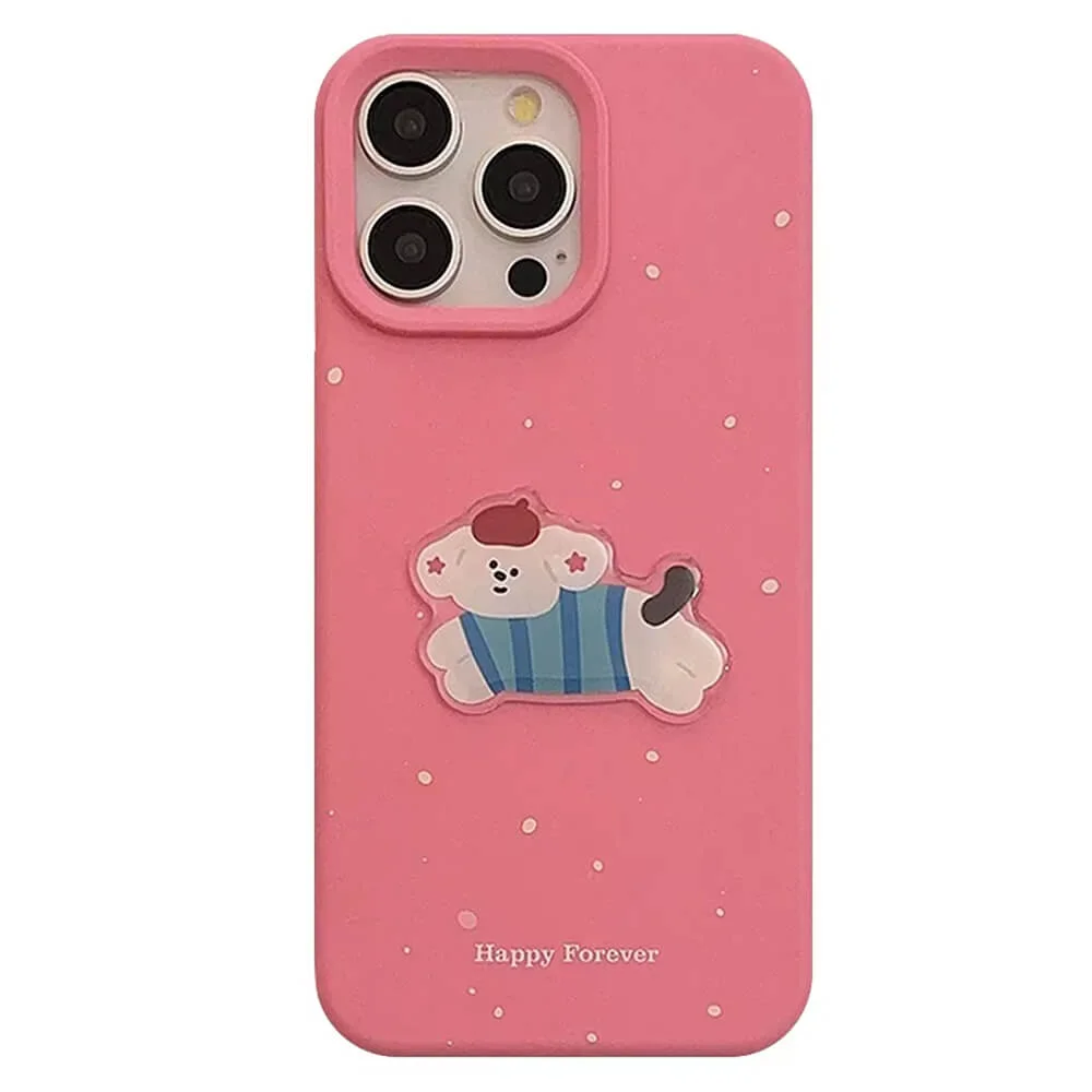 Korean Aesthetic Puppy iPhone Case — view 1 Korean Aesthetic Puppy iPhone Case — view 1