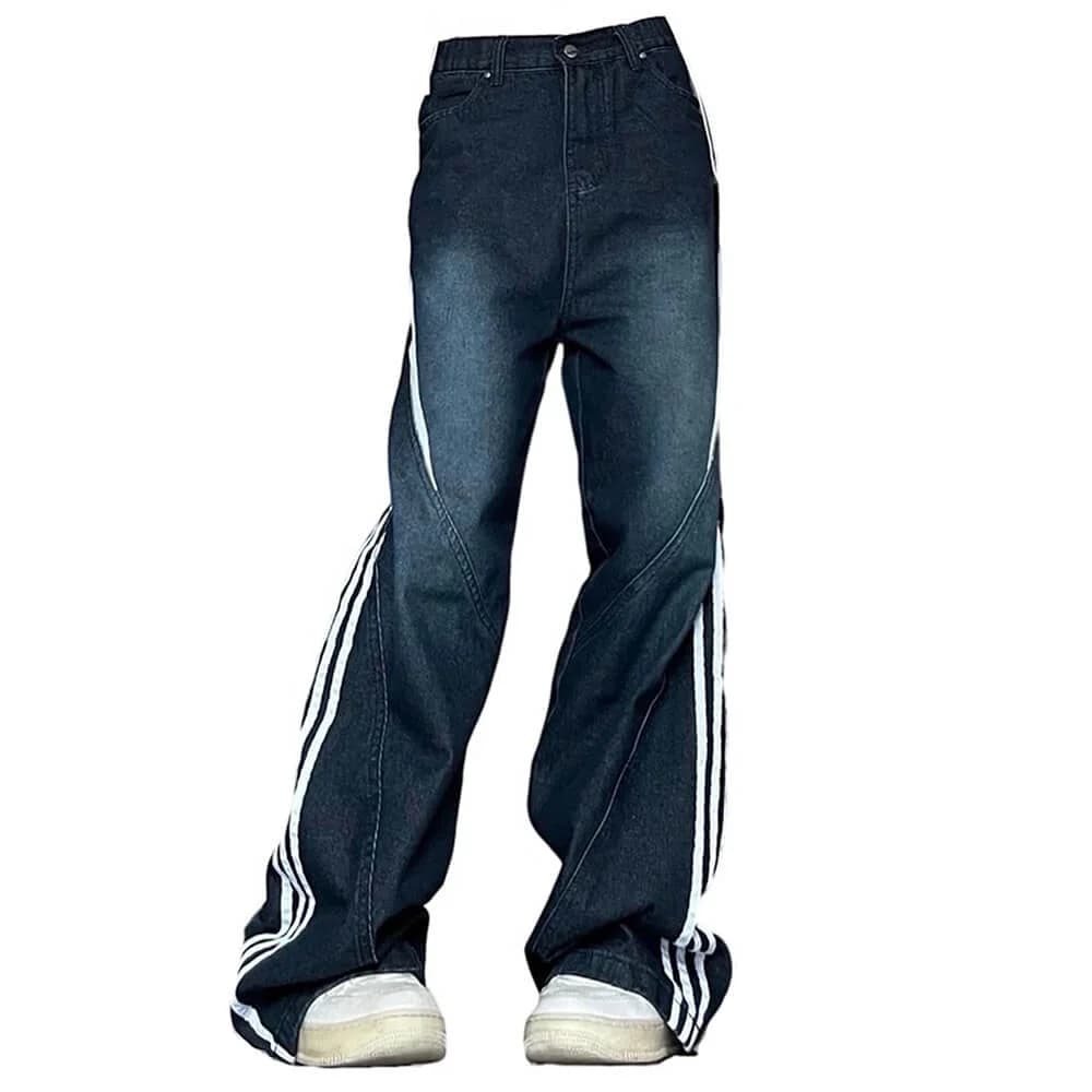 Blokette Side Stripe Wide-Leg Jeans — view 1 Blokette Side Stripe Wide-Leg Jeans — view 1
