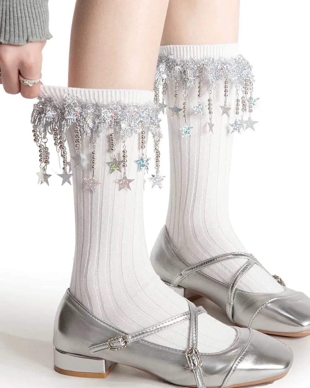 Sparkle Star Charm Socks — view 2 Sparkle Star Charm Socks — view 2