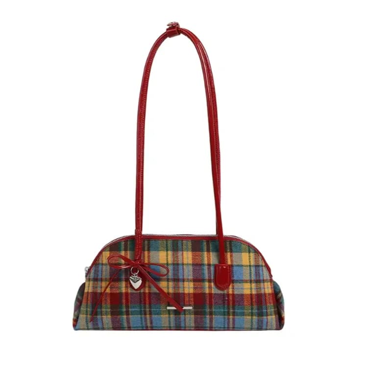 Retro Love Plaid Bag — view 1 Retro Love Plaid Bag — view 1