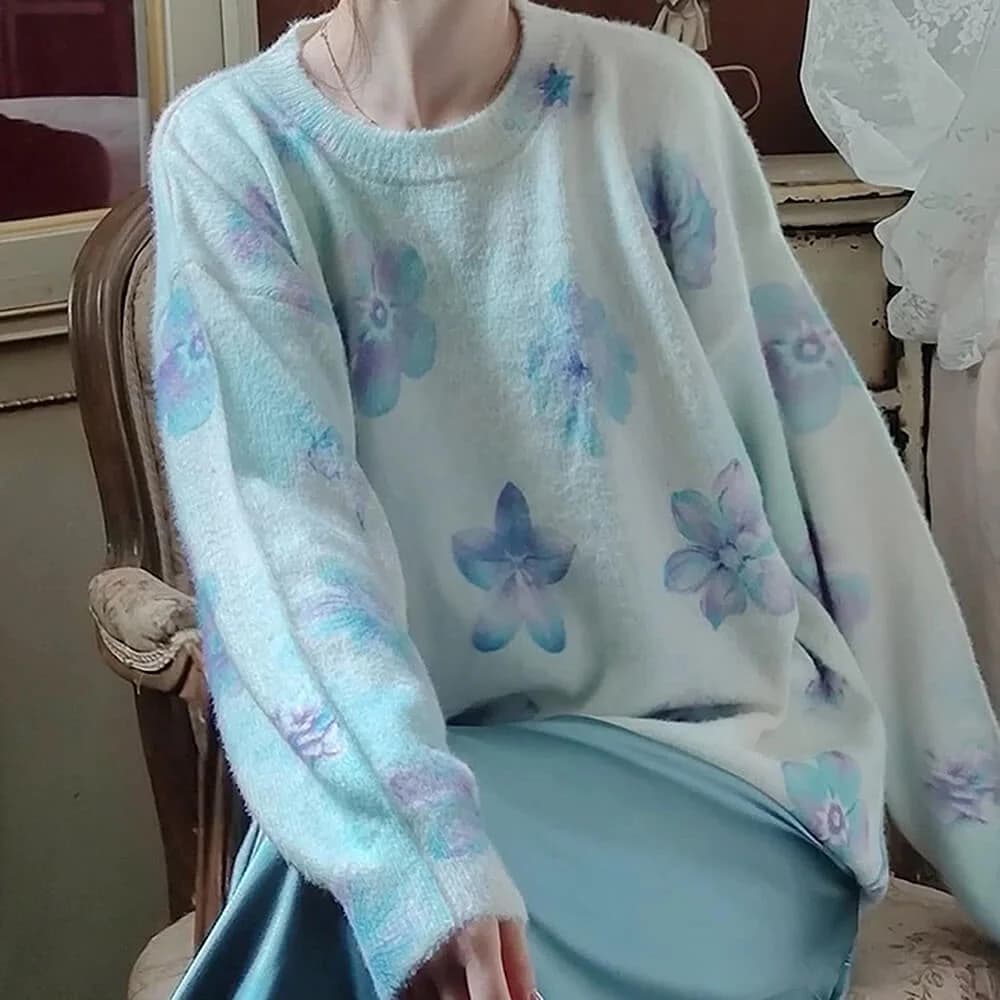 Dreamy Blossom Knit Pullover — view 2 Dreamy Blossom Knit Pullover — view 2