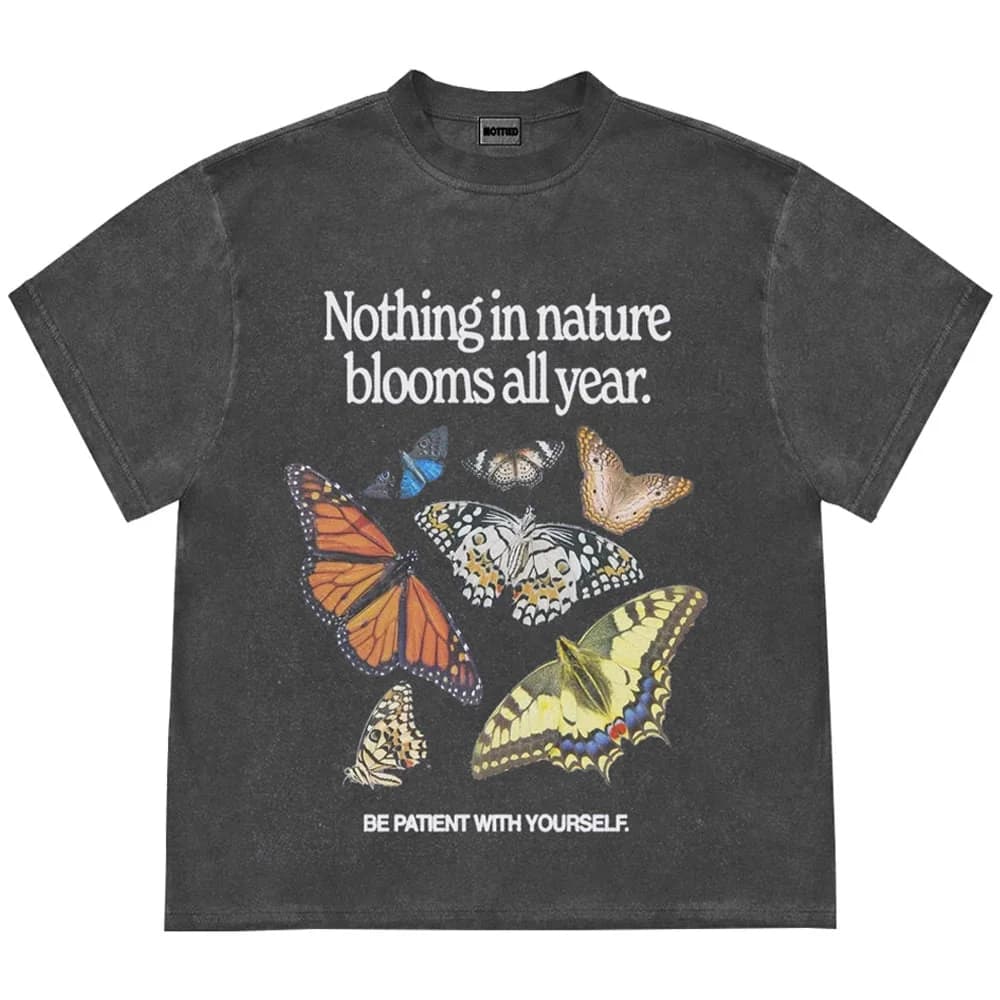 Be Patient With Yourself Butterfly Tee — view 2 Be Patient With Yourself Butterfly Tee — view 2