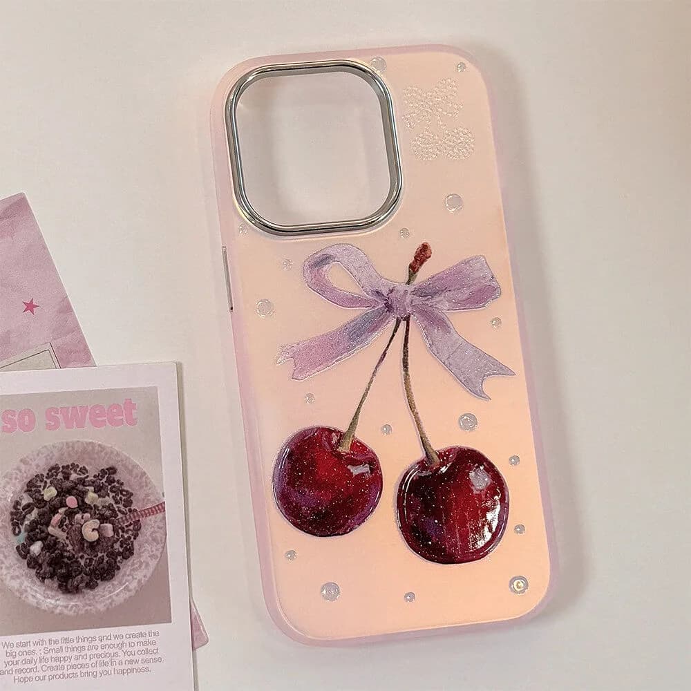 Cherry Rhinestone Y2K iPhone Case — view 2 Cherry Rhinestone Y2K iPhone Case — view 2