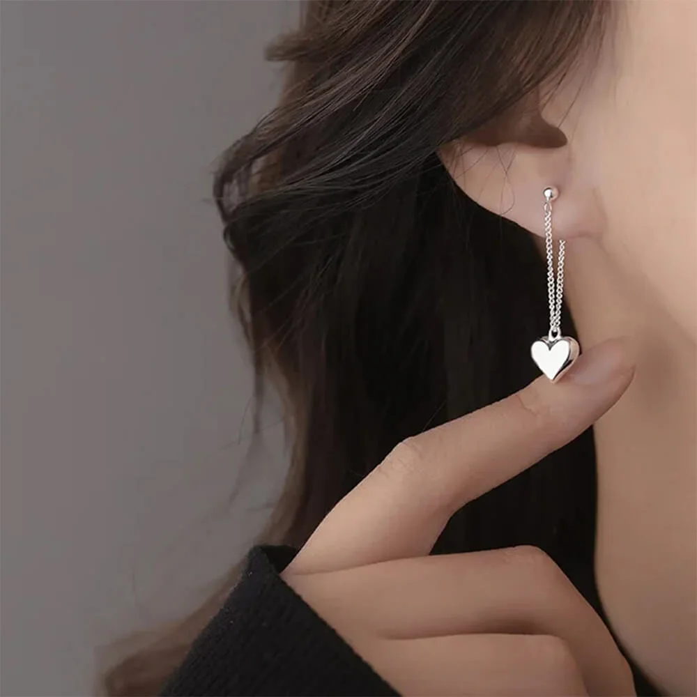 Korean Style Heart Earrings — view 2 Korean Style Heart Earrings — view 2