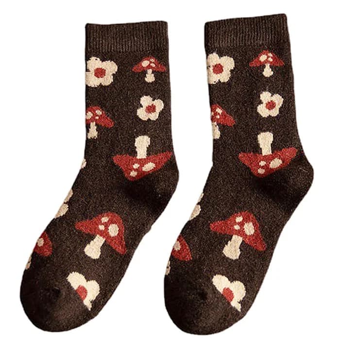 Goblincore Mushroom Socks — view 1 Goblincore Mushroom Socks — view 1