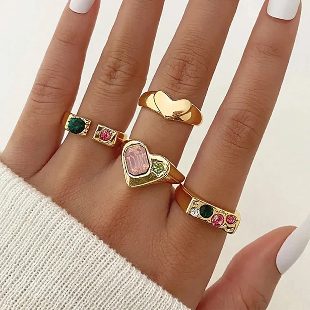 Charm School Aesthetic Ring Set — view 1 Charm School Aesthetic Ring Set — view 1