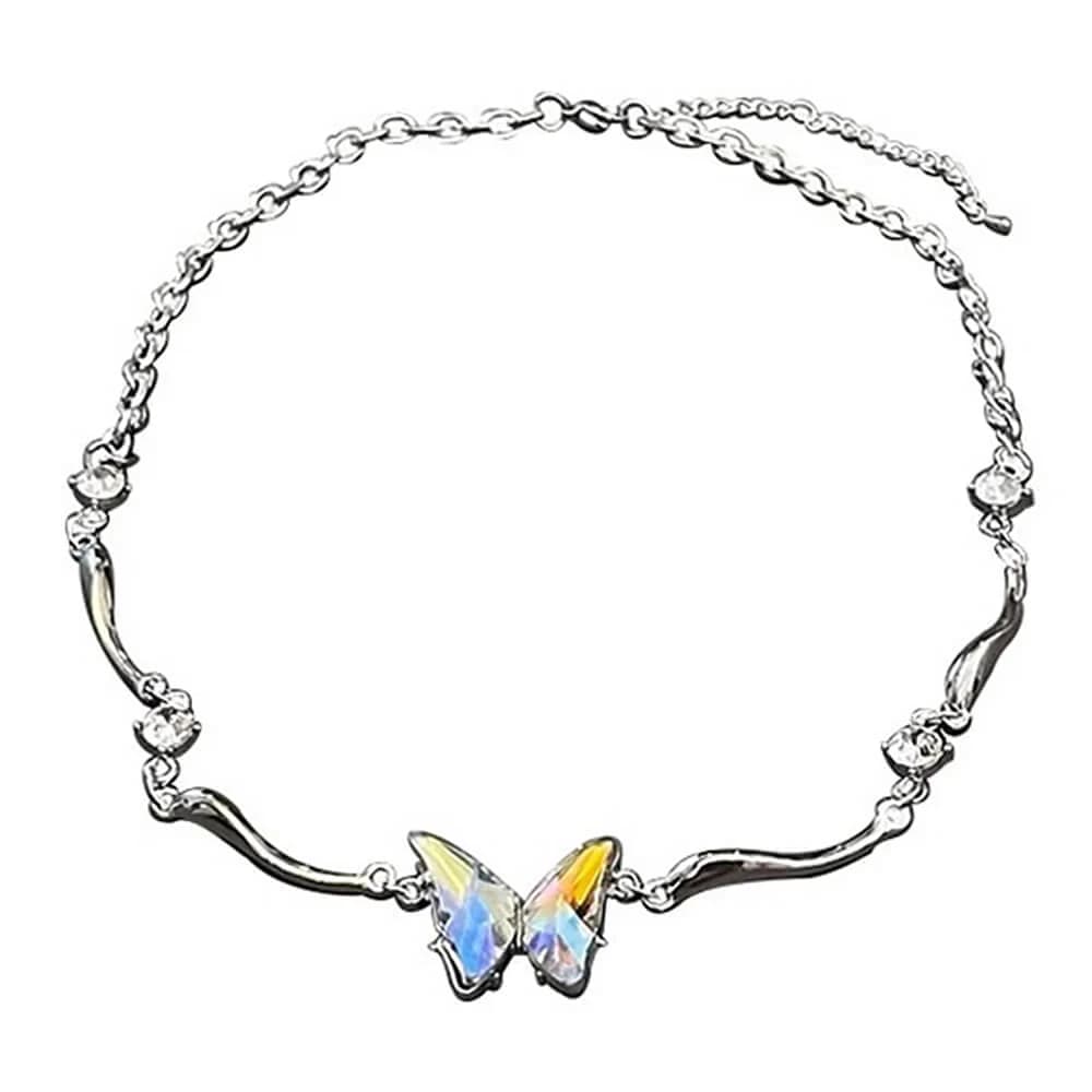 Holographic Butterfly Metal Necklace — view 1 Holographic Butterfly Metal Necklace — view 1
