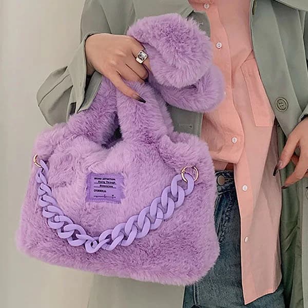 Fluffy Chain Shoulder Bag — view 2 Fluffy Chain Shoulder Bag — view 2