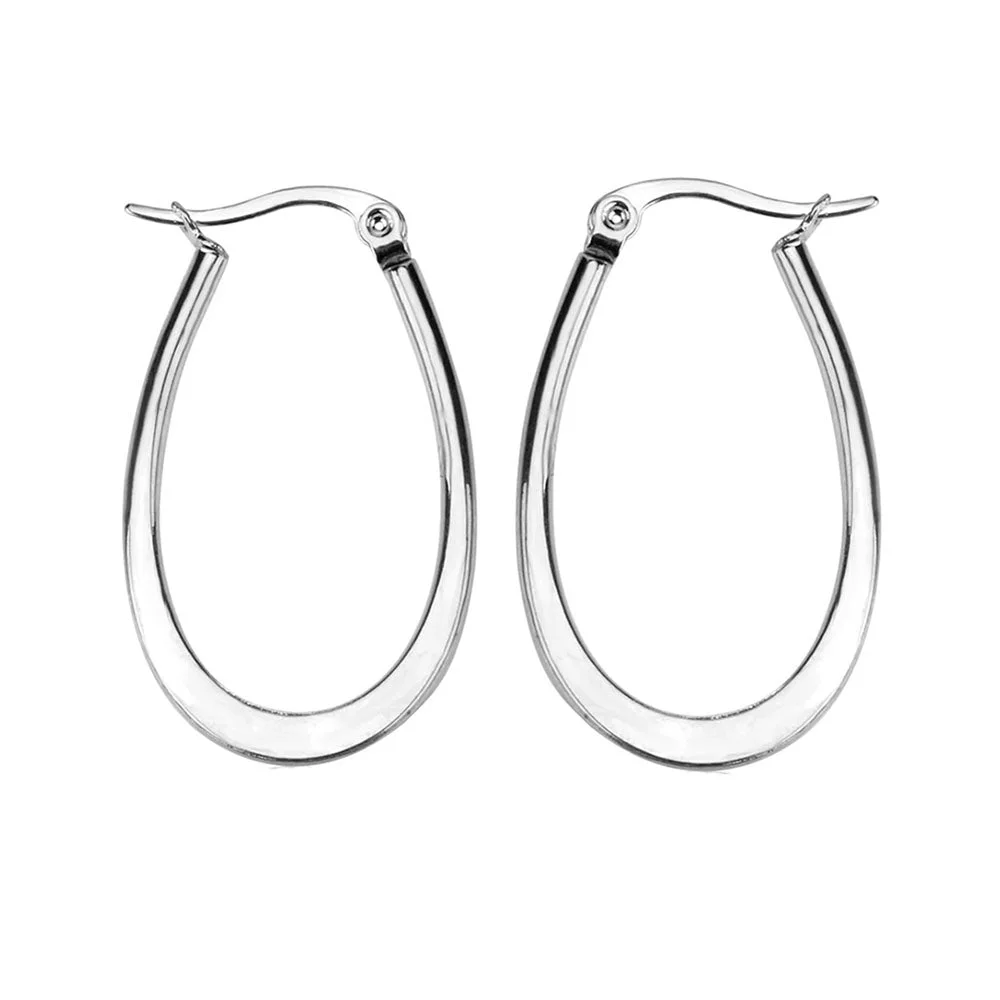 Perfect Future Oval Hoop Earrings — view 2 Perfect Future Oval Hoop Earrings — view 2