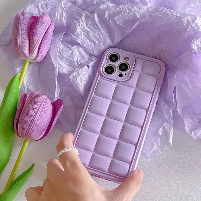 Purple Plaid iPhone Case — view 2 Purple Plaid iPhone Case — view 2