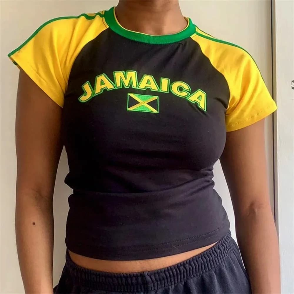 Jamaica Embroidery Crop Top — view 2 Jamaica Embroidery Crop Top — view 2