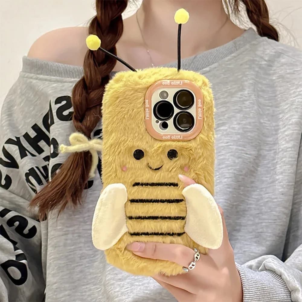 Bee Fluffy iPhone Case — view 2 Bee Fluffy iPhone Case — view 2