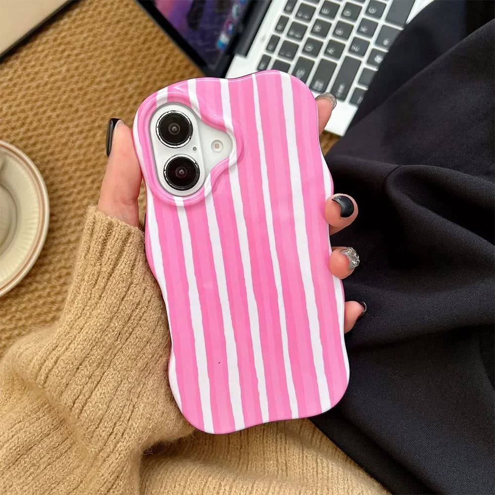 Pastel Wavy Striped iPhone Case — view 2 Pastel Wavy Striped iPhone Case — view 2