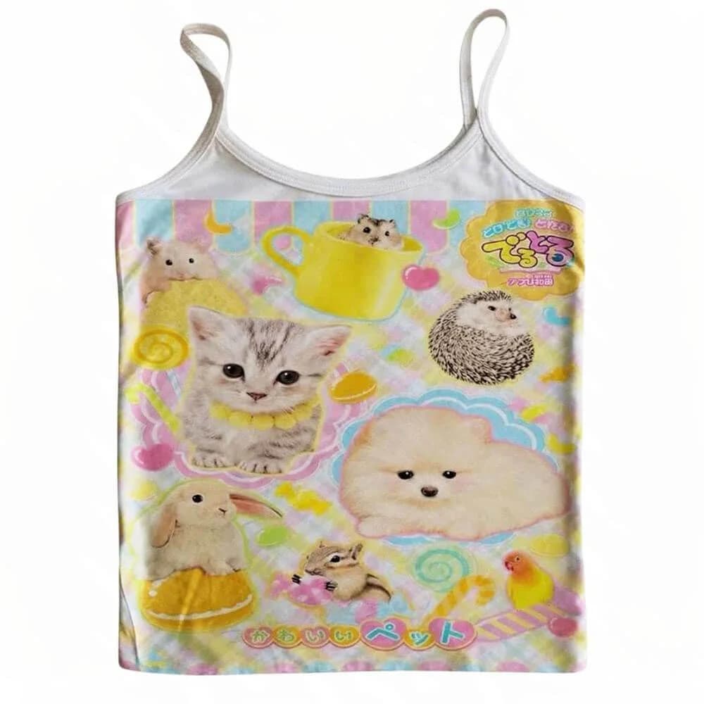 Cute Pets Y2K Tank Top — view 1 Cute Pets Y2K Tank Top — view 1