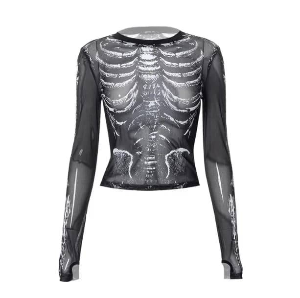Long Sleeve Skeleton Top — view 1 Long Sleeve Skeleton Top — view 1