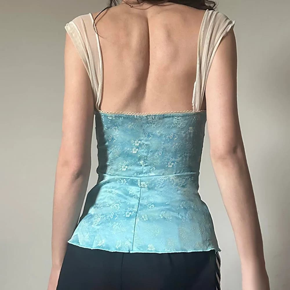 Baroque Style Satin Bustier Top — view 3 Baroque Style Satin Bustier Top — view 3