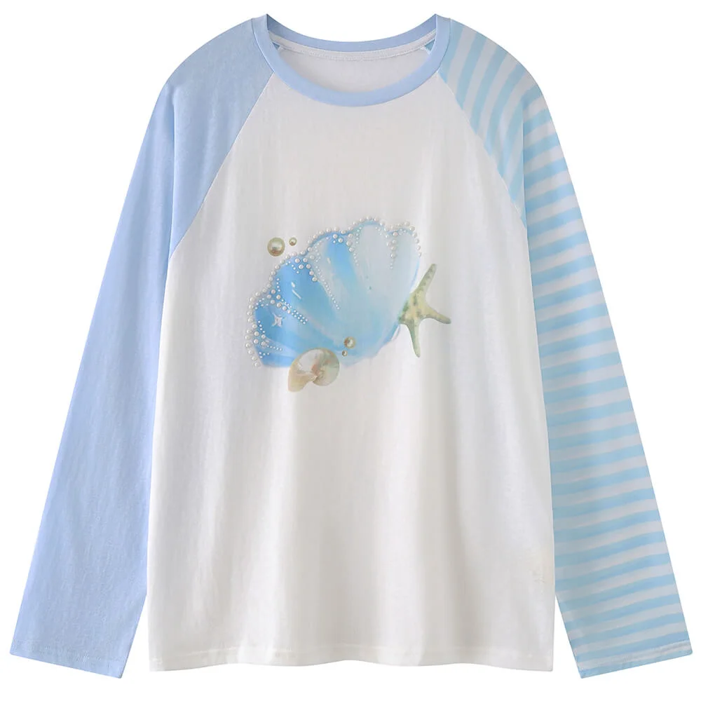 Mermaidcore Graphic Long Sleeve Top — view 2 Mermaidcore Graphic Long Sleeve Top — view 2