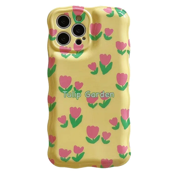 Tulip Garden iPhone Case — view 2 Tulip Garden iPhone Case — view 2