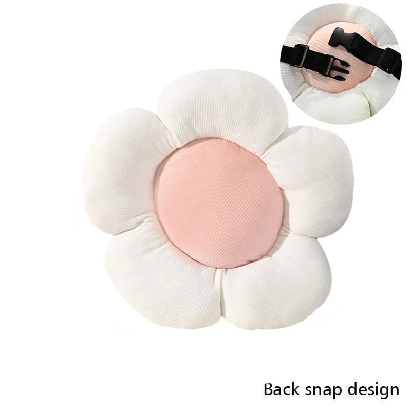 Black / White / Pink Daisy Flower Seat Cushion — view 2 Black / White / Pink Daisy Flower Seat Cushion — view 2