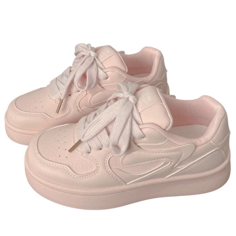 Self Made Skater Sneakers in Pink — view 1 Self Made Skater Sneakers in Pink — view 1