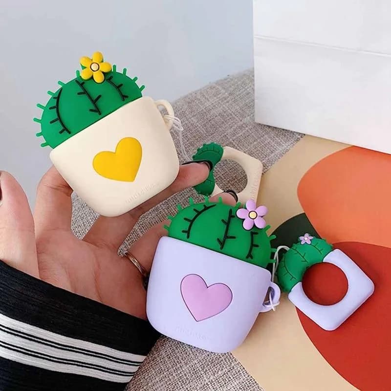 Cute Cactus Airpods Case — view 1 Cute Cactus Airpods Case — view 1