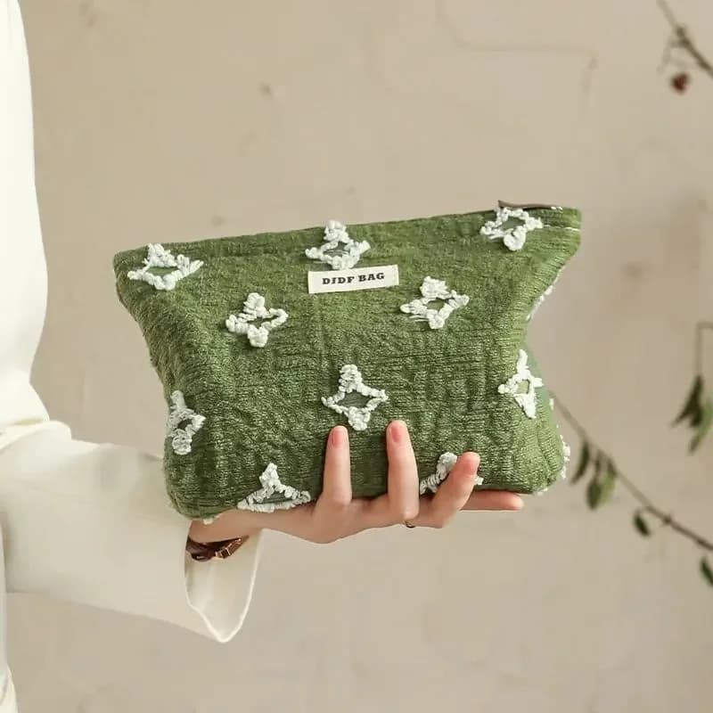 Tasseled Star Embroidered Makeup Bag — view 2 Tasseled Star Embroidered Makeup Bag — view 2