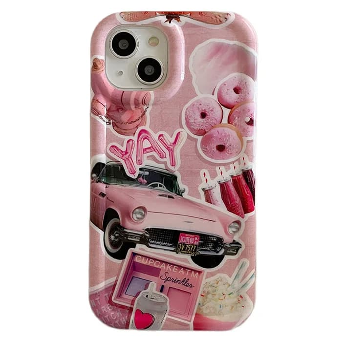 Pink Aesthetic iPhone Case — view 1 Pink Aesthetic iPhone Case — view 1