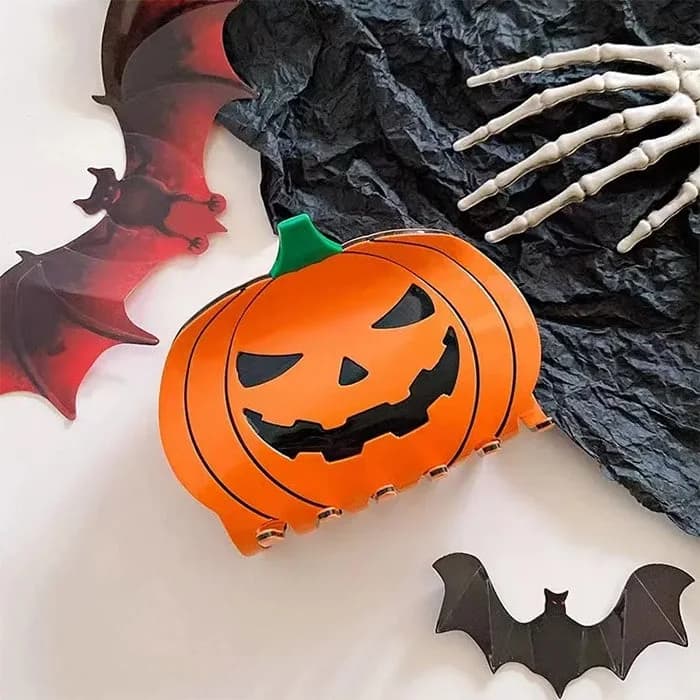 Pumpkin Hair Claw — view 2 Pumpkin Hair Claw — view 2
