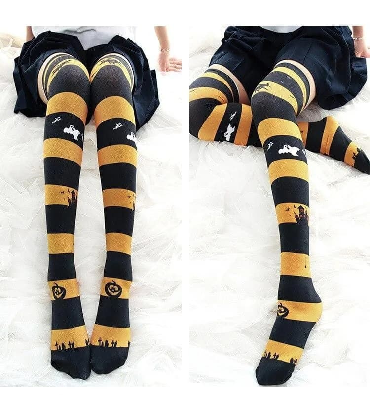 Halloween Thigh High Stockings — view 2 Halloween Thigh High Stockings — view 2