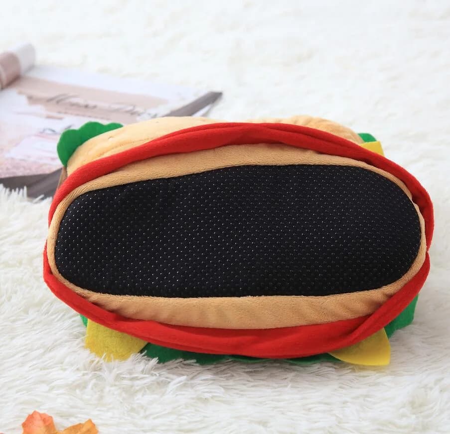 Hamburger Slippers — view 2 Hamburger Slippers — view 2