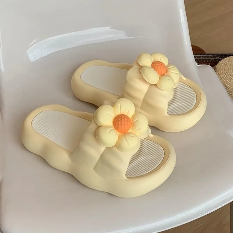 Comfy Flower Slippers — view 2 Comfy Flower Slippers — view 2