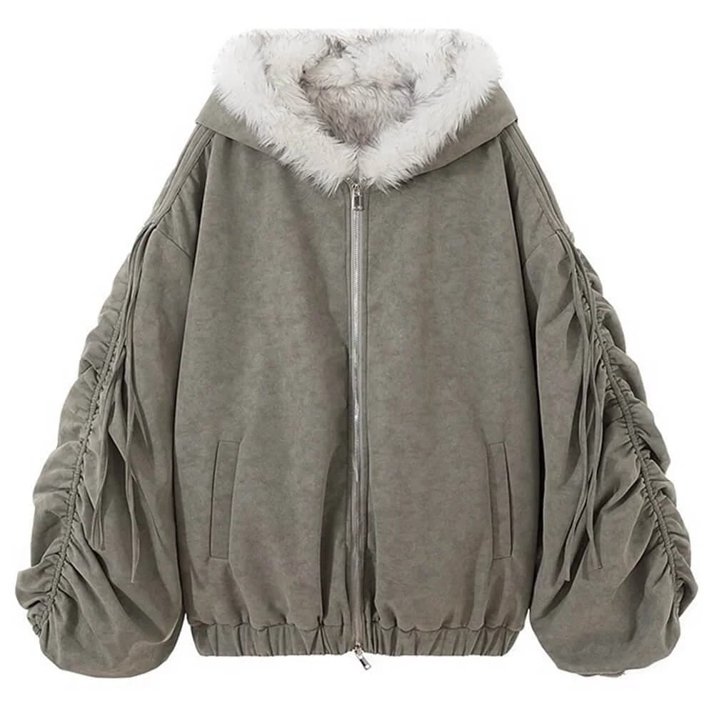 Less Conversation Reversible Fur Jacket — view 1 Less Conversation Reversible Fur Jacket — view 1
