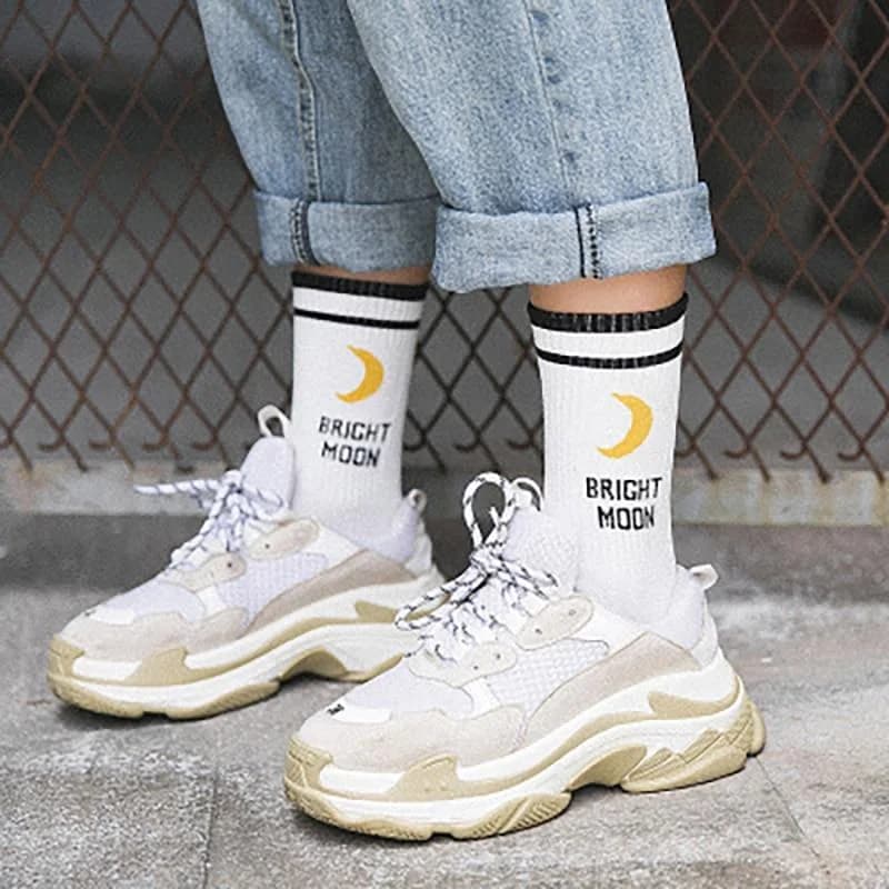 Bright Moon Socks — view 1 Bright Moon Socks — view 1