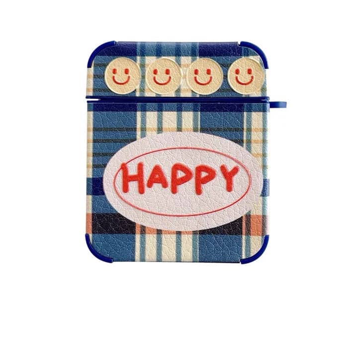 Happy Plaid AirPods Case — view 2 Happy Plaid AirPods Case — view 2