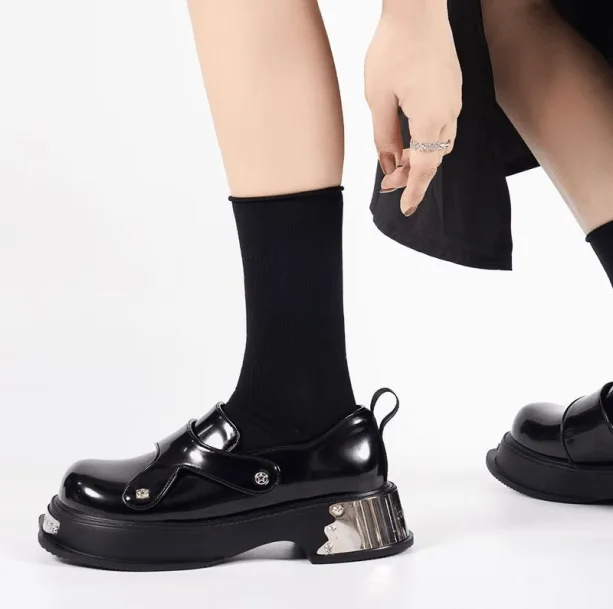 Metal Accents Goth Shoes — view 3 Metal Accents Goth Shoes — view 3