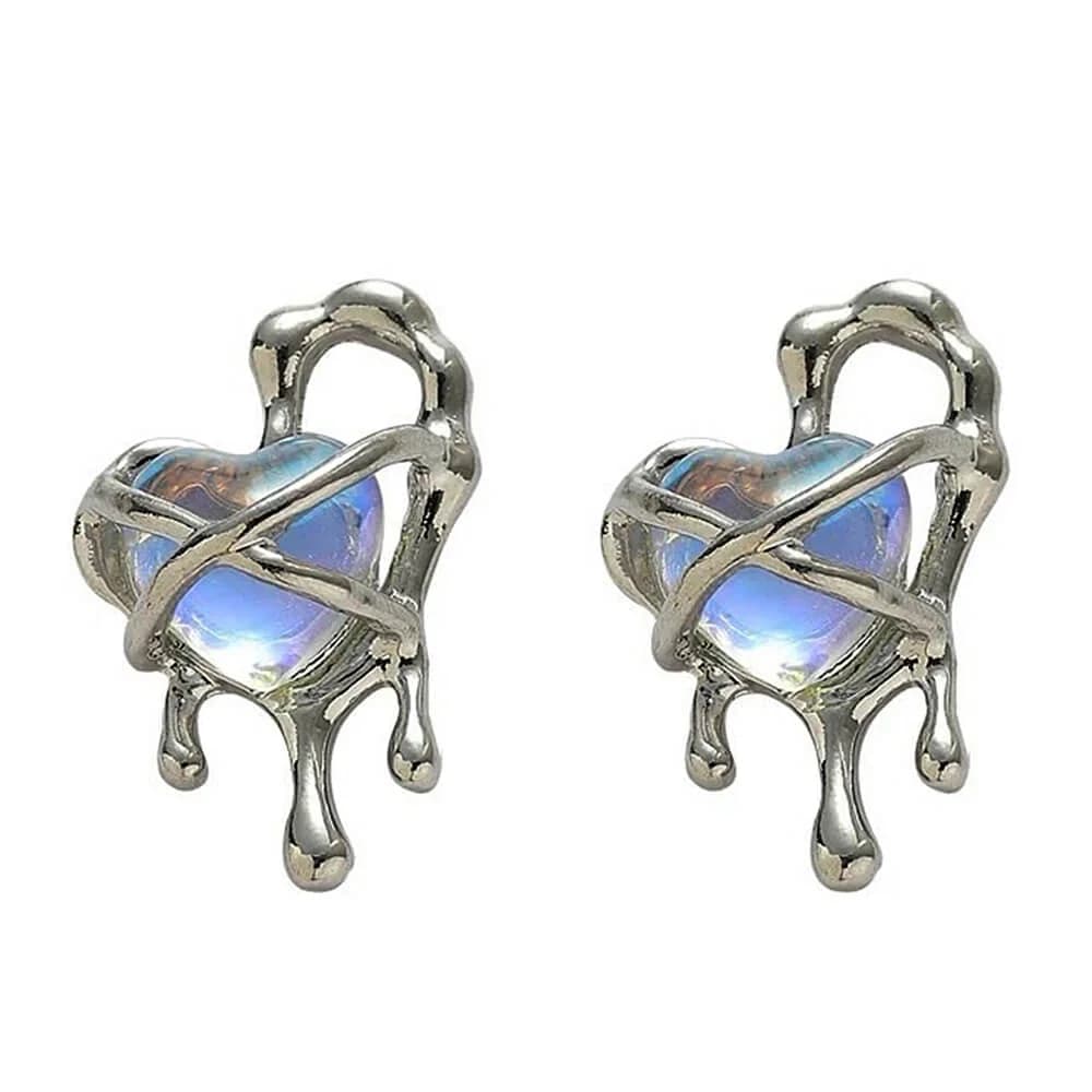 Melted Heart Earrings — view 1 Melted Heart Earrings — view 1