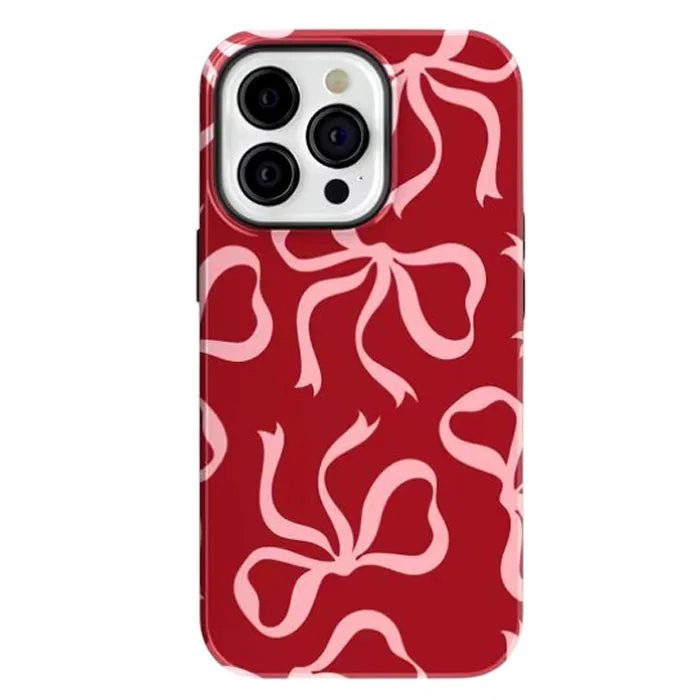 Soft Girl Bow Pattern iPhone Case — view 1 Soft Girl Bow Pattern iPhone Case — view 1
