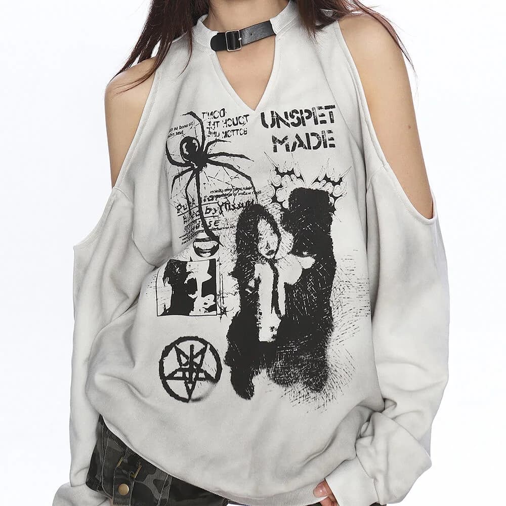 Outta Town Cut Out Graphic Sweatshirt — view 2 Outta Town Cut Out Graphic Sweatshirt — view 2