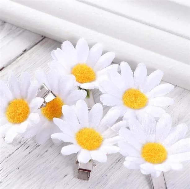 Daisy Flower Hair Pins — view 2 Daisy Flower Hair Pins — view 2