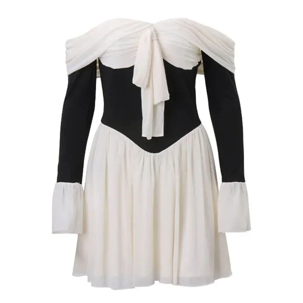 Mademoiselle Bow Off Shoulder Dress — view 1 Mademoiselle Bow Off Shoulder Dress — view 1