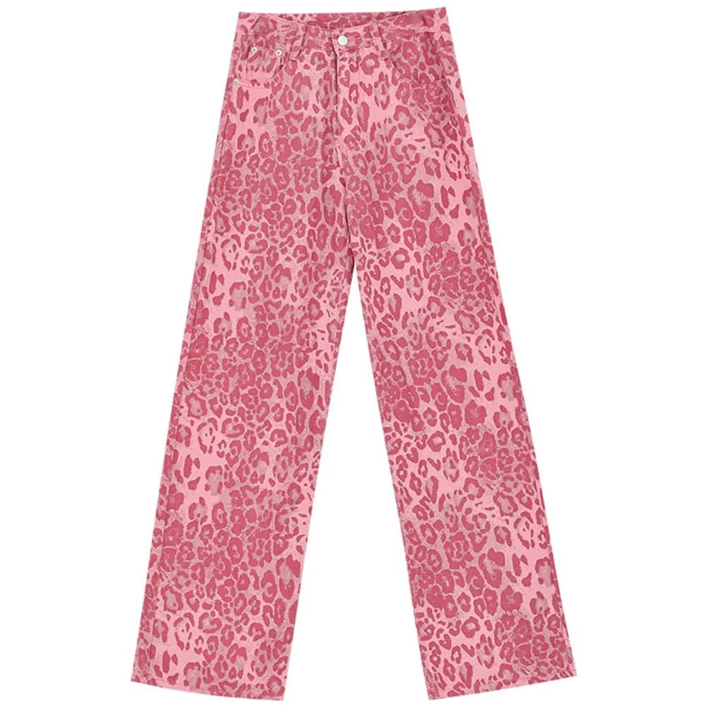 Animal Behavior Pink Wide Leg Jeans — view 2 Animal Behavior Pink Wide Leg Jeans — view 2