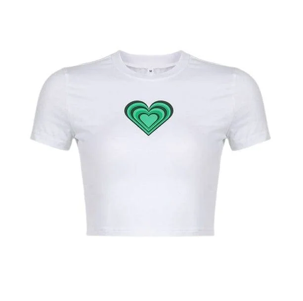 Y2K Heart Crop Top — view 1 Y2K Heart Crop Top — view 1