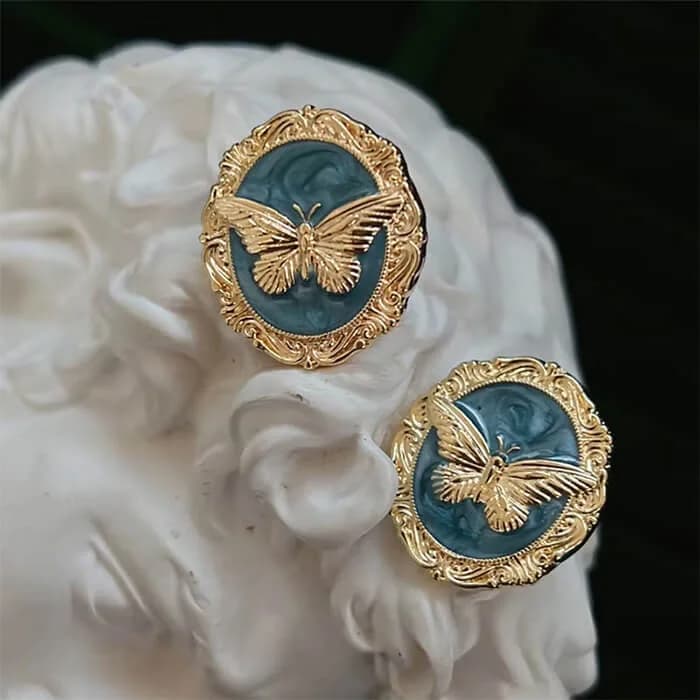 Vintage Style Butterfly Earrings — view 2 Vintage Style Butterfly Earrings — view 2